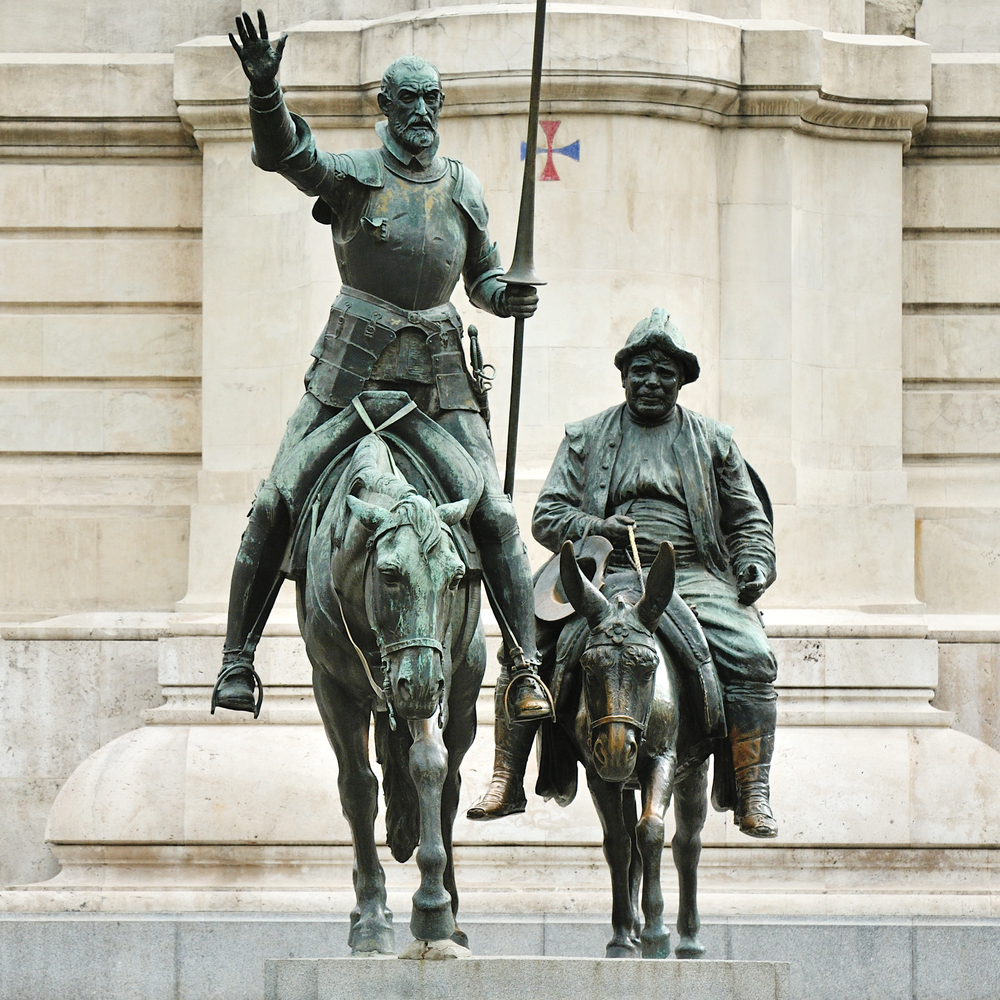 Monument of Don Quixote and Sancho in Madrid SansiriBlog